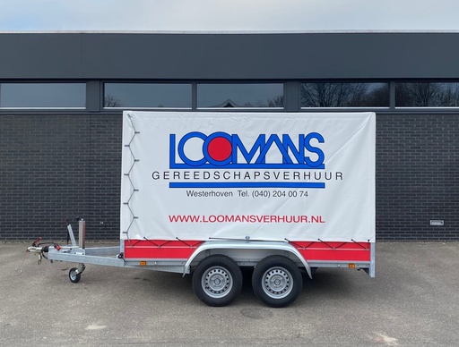 Aanhanger met huif dubbelasser
